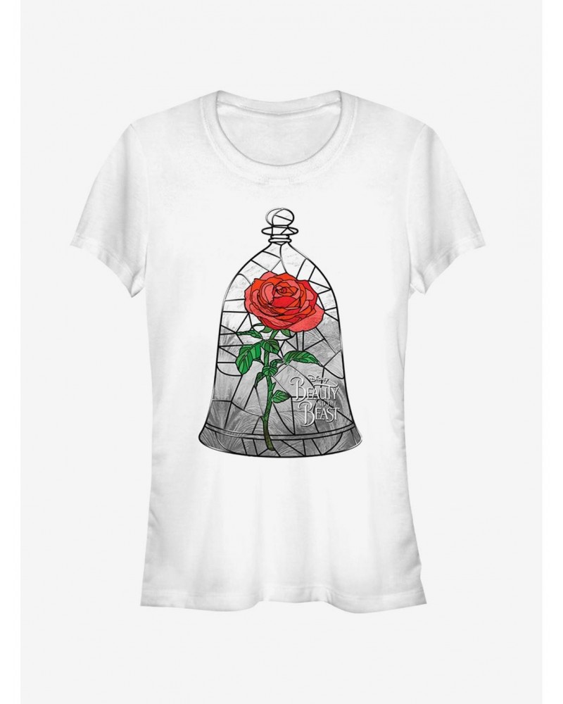 Disney Stained Rose Window Girls T-Shirt $11.21 T-Shirts