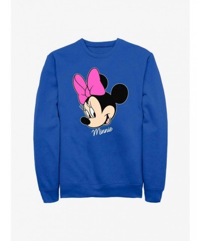 Disney Minnie Mouse Minnie Big Face Sweatshirt $15.13 Sweatshirts