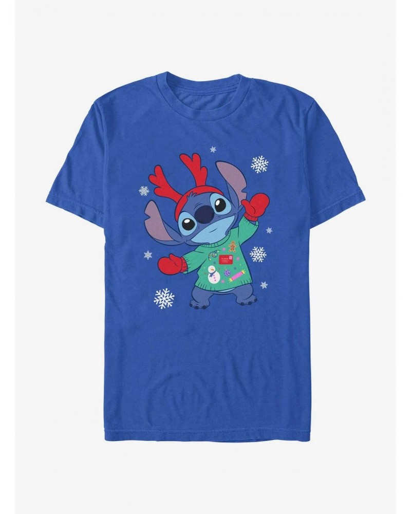 Disney Lilo & Stitch Reindeer Stitch T-Shirt $8.37 T-Shirts