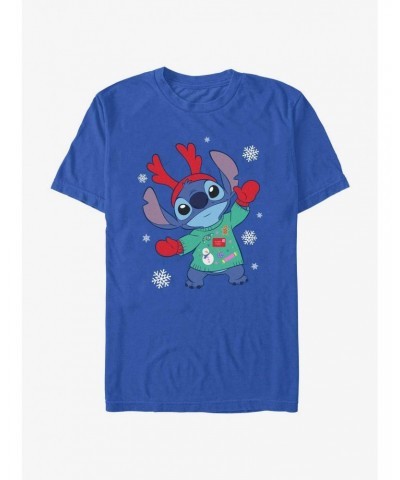 Disney Lilo & Stitch Reindeer Stitch T-Shirt $8.37 T-Shirts