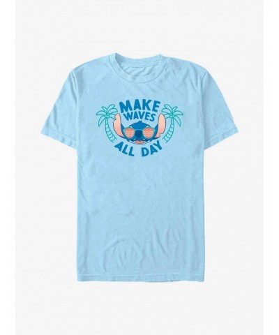 Disney Lilo & Stitch Make Waves All Day T-Shirt $11.23 T-Shirts