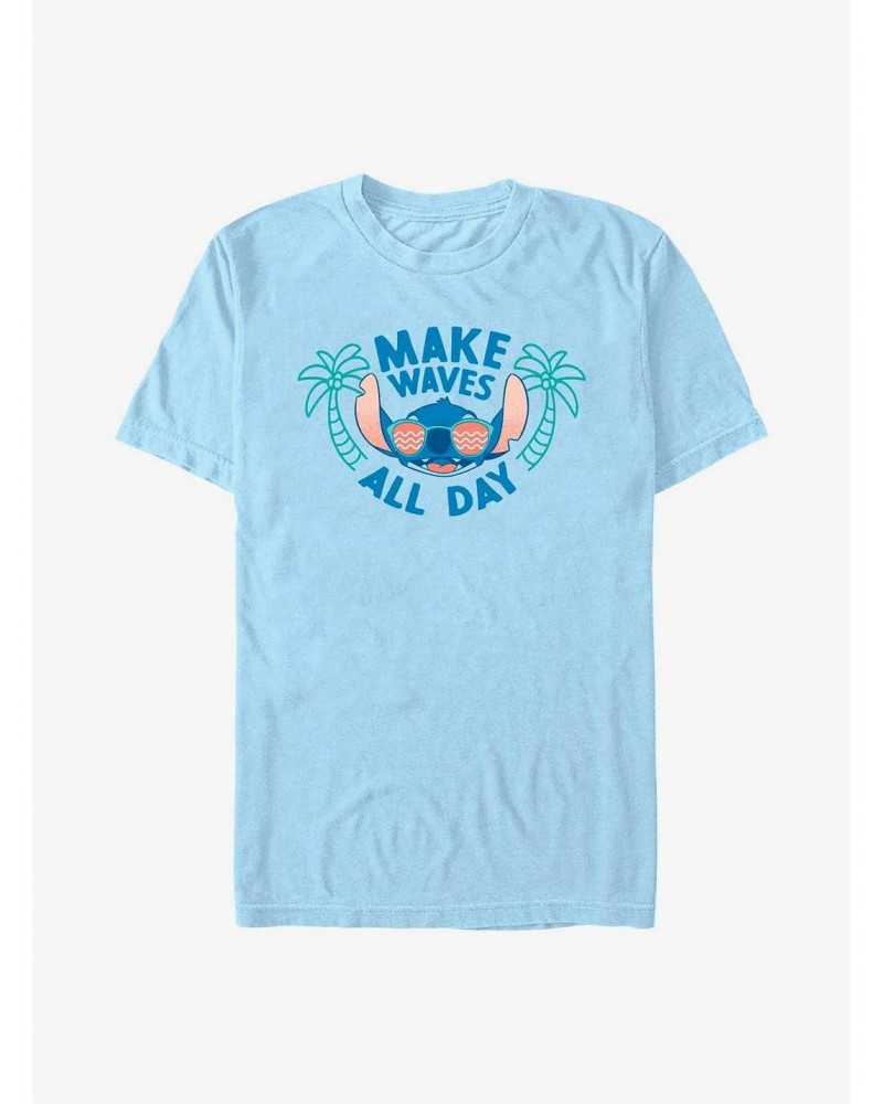 Disney Lilo & Stitch Make Waves All Day T-Shirt $11.23 T-Shirts