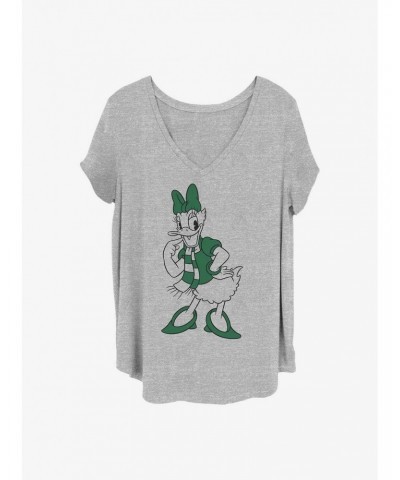 Disney Daisy Duck Pine Green Daisy Girls T-Shirt Plus Size $12.14 T-Shirts