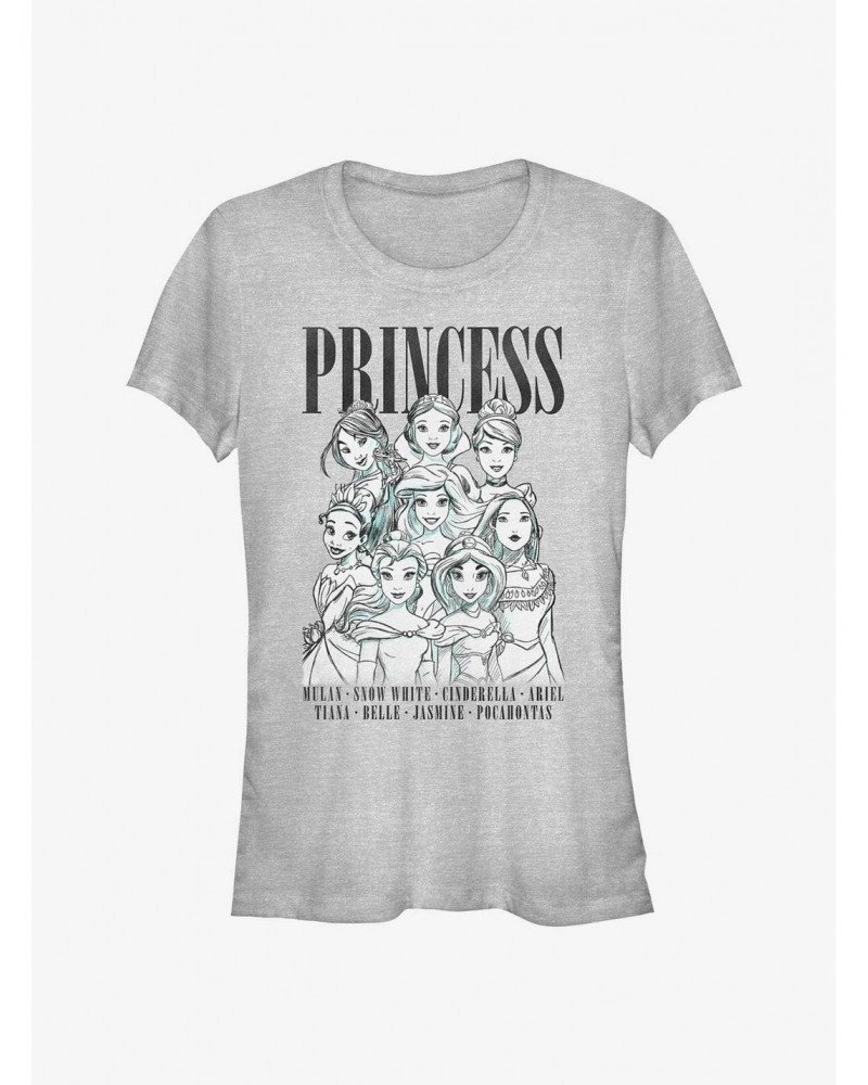 Disney Princesses Contemporary Princess Girls T-Shirt $11.45 T-Shirts