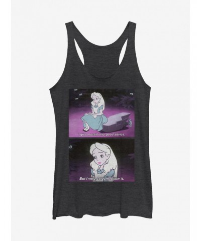 Disney Alice In Wonderland Advice Meme Girls Tank $10.62 Tanks