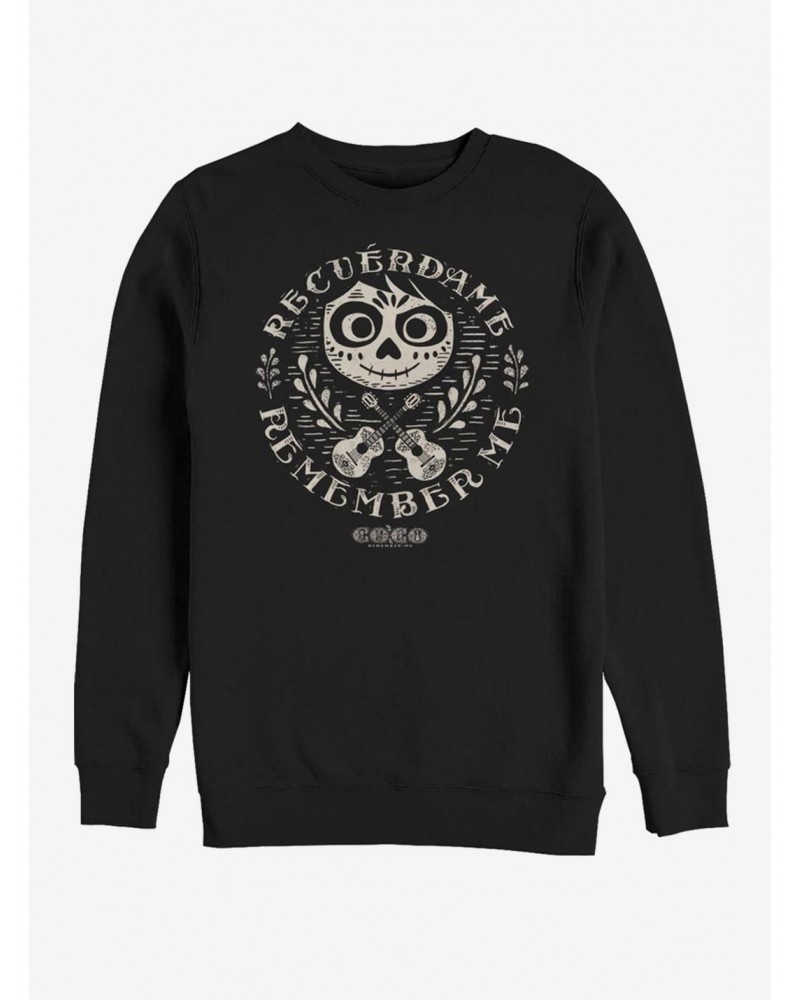 Disney Pixar Coco Circle Remember Crew Sweatshirt $16.61 Sweatshirts