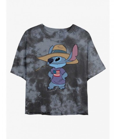 Disney Lilo & Stitch Cowboy Stitch Tie-Dye Girls Crop T-Shirt $10.98 T-Shirts