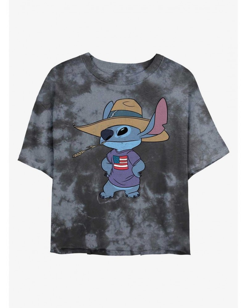 Disney Lilo & Stitch Cowboy Stitch Tie-Dye Girls Crop T-Shirt $10.98 T-Shirts