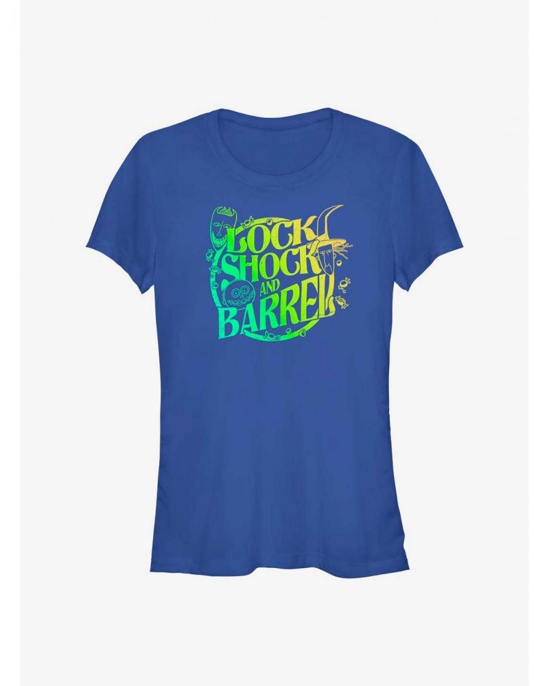 Disney The Nightmare Before Christmas Lock Shock and Barrel Girls T-Shirt $12.20 T-Shirts