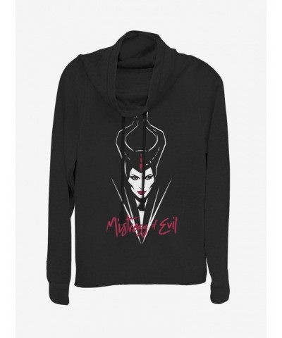 Disney Maleficent: Mistress Of Evil Red Lips Cowl Neck Long-Sleeve Girls Top $20.65 Tops