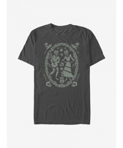 Disney Pixar Coco Paper Art Oval T-Shirt $8.13 T-Shirts