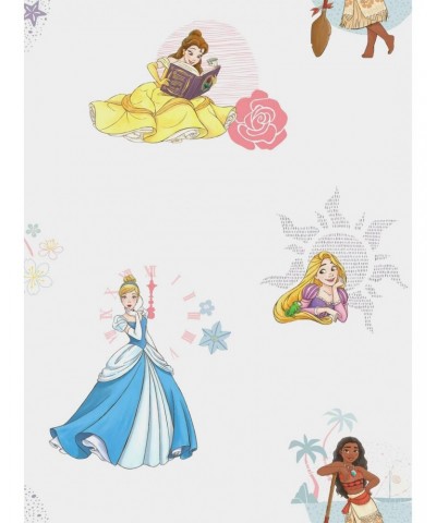 Disney Princesses White And Blue Power Peel & Stick Wallpaper $17.96 Wallpapers