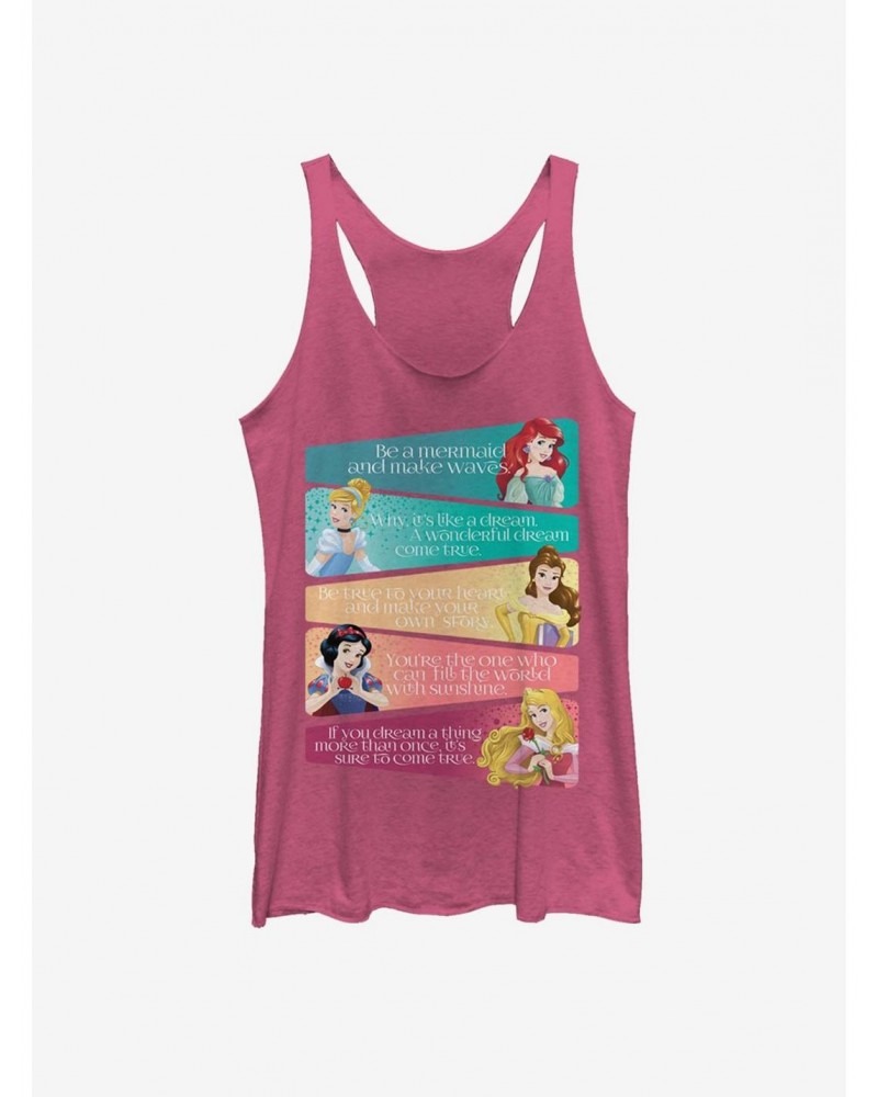 Disney Princess Classic Princess Adjectives Girls Tank $12.95 Tanks