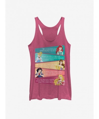 Disney Princess Classic Princess Adjectives Girls Tank $12.95 Tanks