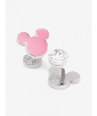 Disney Mickey Mouse Silhouette Pink Cufflinks $29.22 Cufflinks