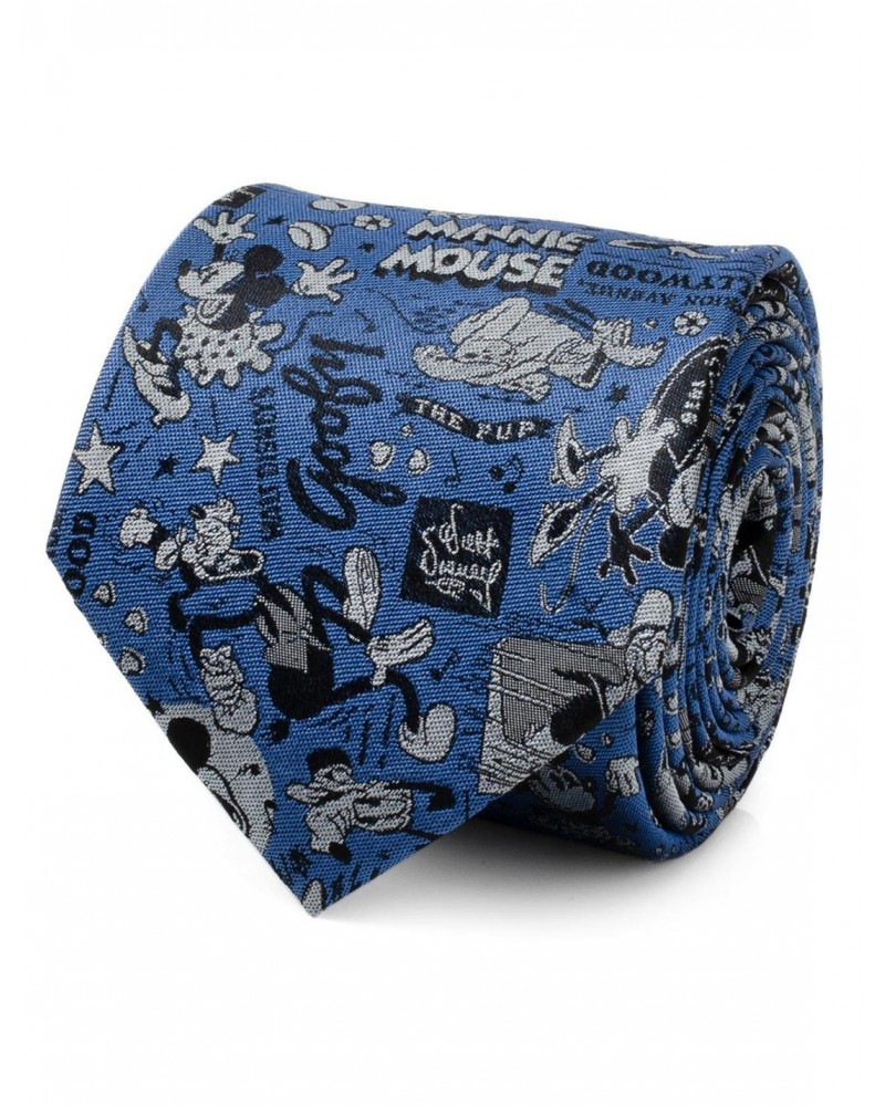 Disney100 Mickey Mouse & Friends Vintage Blue Tie $23.00 Ties