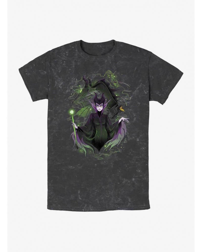 Disney Villains Maleficent Anime Mineral Wash T-Shirt $8.55 T-Shirts