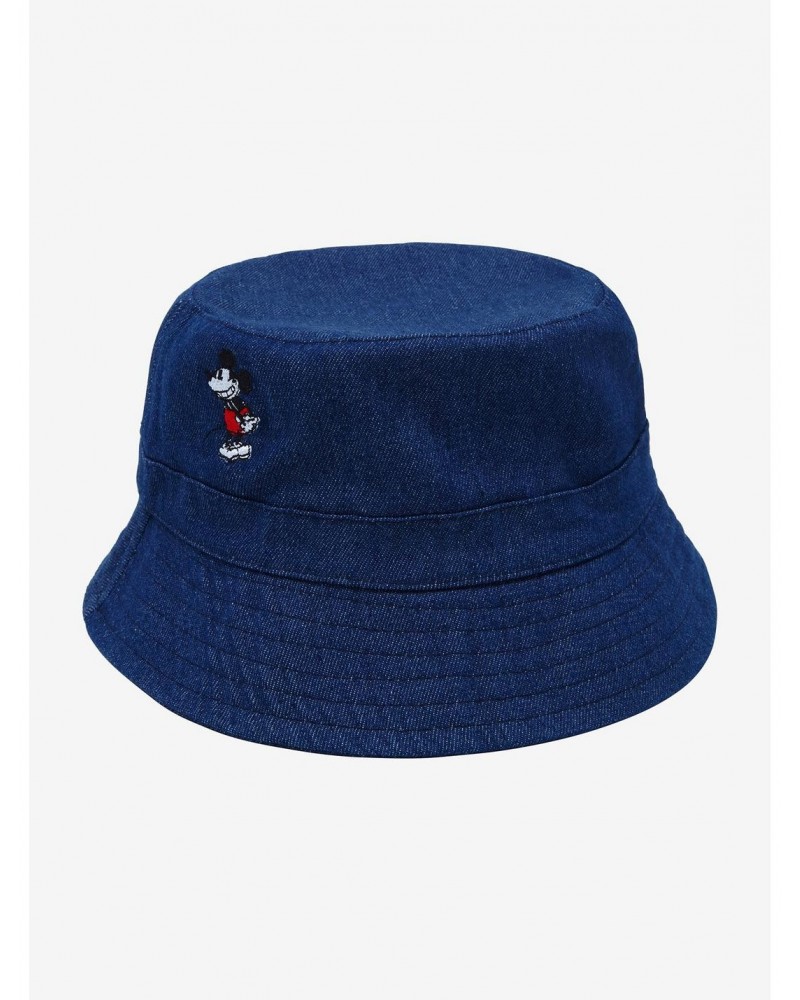 Disney Mickey Mouse Embroidered Denim Bucket Hat $8.76 Hats