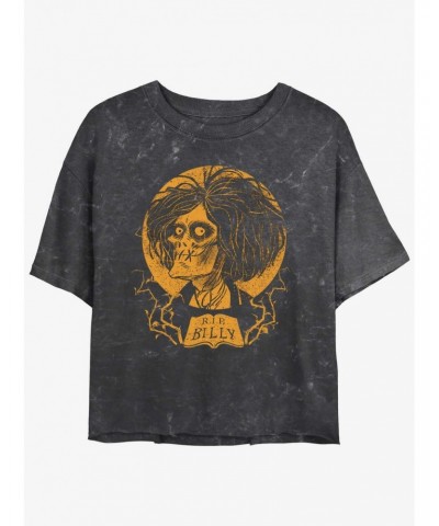 Disney Hocus Pocus RIP Billy Mineral Wash Girls Crop T-Shirt $9.83 T-Shirts