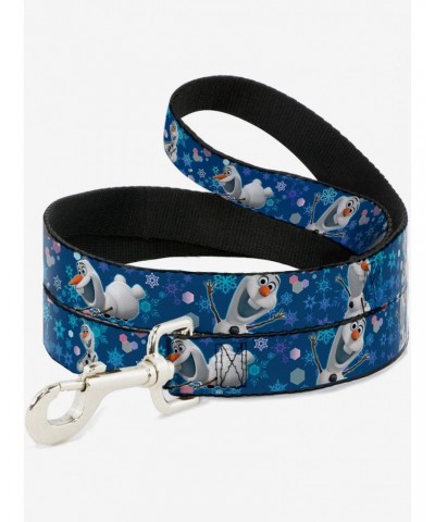 Disney Frozen Olaf Poses Snowflakes Blues Dog Leash 6 Ft $9.62 Scenes