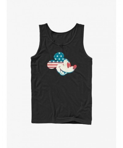 Disney Mickey Mouse Mickey Americana Flag Fill Tank Top $9.96 Tops