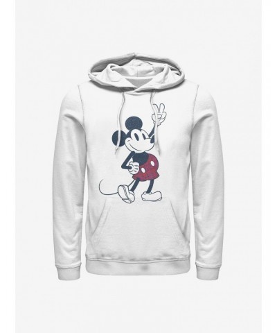 Disney Mickey Mouse Peace Sign Mickey Hoodie $17.06 Hoodies