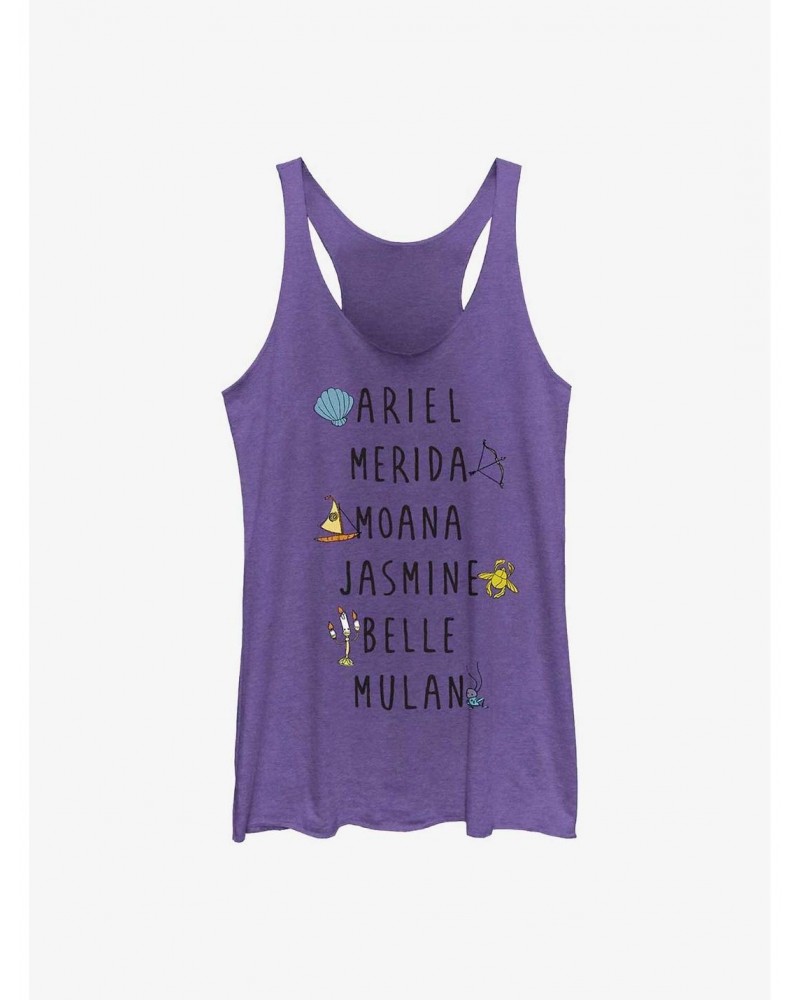 Disney Princess Name Stack Girls Tank $8.55 Tanks