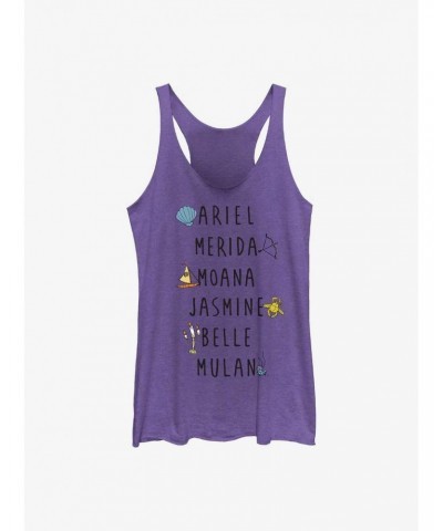 Disney Princess Name Stack Girls Tank $8.55 Tanks