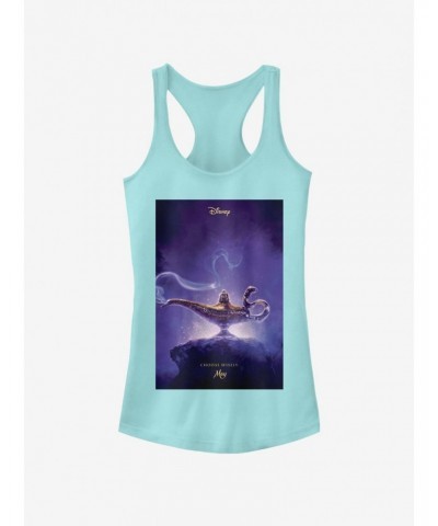 Disney Aladdin 2019 Aladdin Live Action Poster Girls Tank $11.45 Tanks