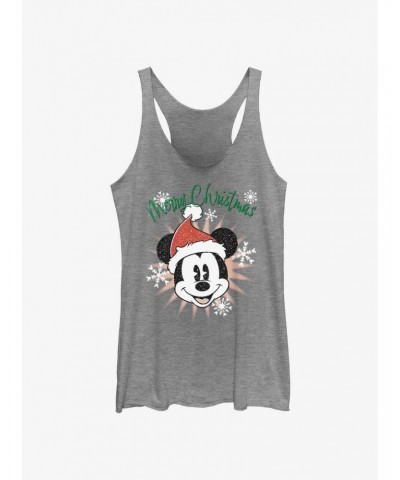 Disney Mickey Mouse Snowflakes Santa Mickey Girls Tank $9.07 Tanks