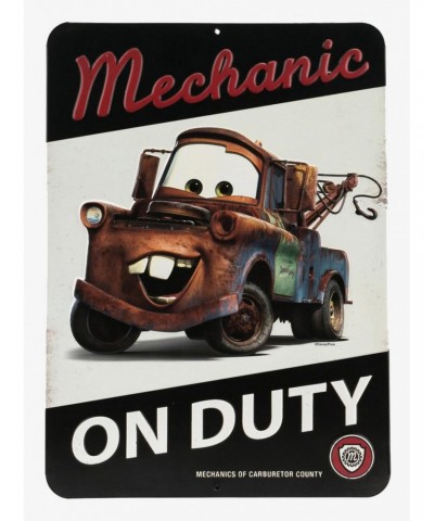 Tow Mater "Mechanic on Duty" Embossed Sign $5.86 Door Signs