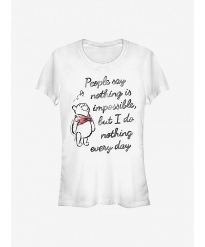 Disney Winnie The Pooh Impossible Girls T-Shirt $7.47 T-Shirts