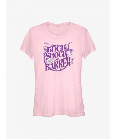 Disney The Nightmare Before Christmas Lock Shock and Barrel Girls T-Shirt $10.21 T-Shirts