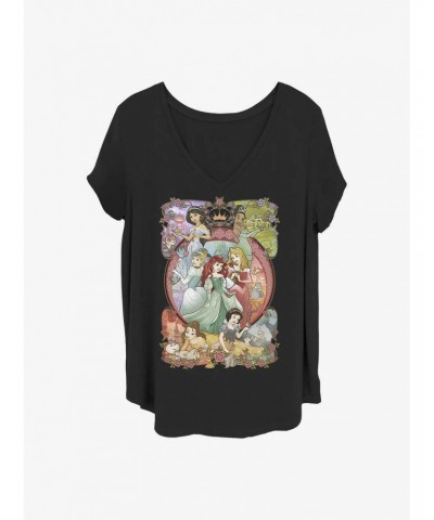 Disney Princesses Princess Power Girls T-Shirt Plus Size $13.29 T-Shirts