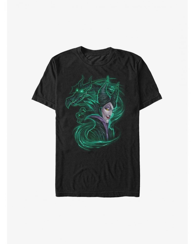 Disney Sleeping Beauty Maleficent Dark Magic Dragon Extra Soft T-Shirt $10.47 T-Shirts