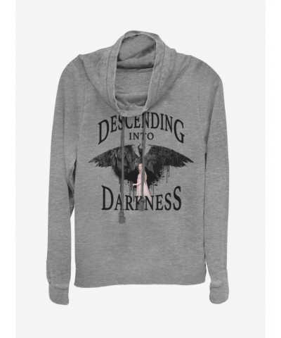 Disney Maleficent: Mistress Of Evil Descending Into Darkness Cowl Neck Long-Sleeve Girls Top $16.61 Tops