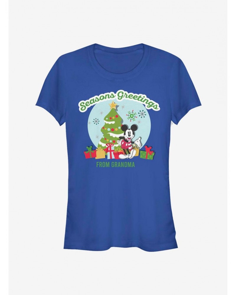 Disney Mickey Mouse Seasons Greetings From Grandma Classic Girls T-Shirt $8.96 T-Shirts