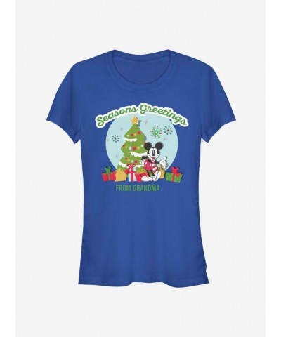 Disney Mickey Mouse Seasons Greetings From Grandma Classic Girls T-Shirt $8.96 T-Shirts