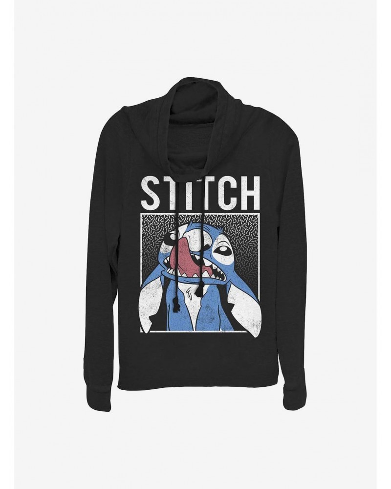 Disney Lilo & Stitch Savage Stitch Cowlneck Long-Sleeve Girls Top $13.92 Tops