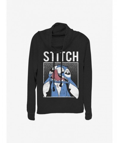 Disney Lilo & Stitch Savage Stitch Cowlneck Long-Sleeve Girls Top $13.92 Tops