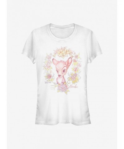 Disney Bambi Watercolor Floral Girls T-Shirt $8.72 T-Shirts