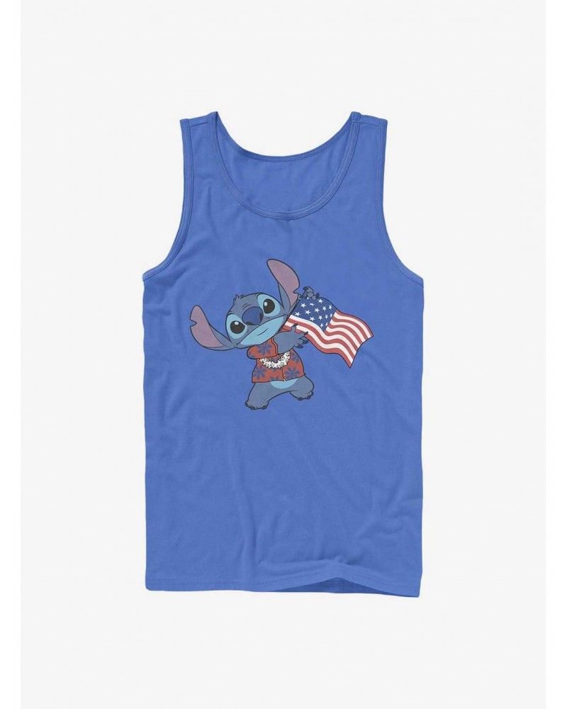 Disney Lilo & Stitch Tropic Stitch Flag Tank $9.96 Tanks