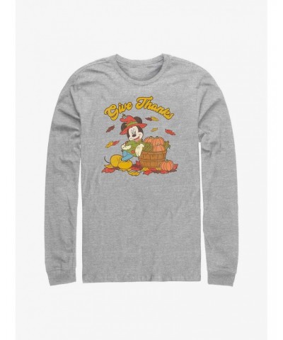 Disney Mickey Mouse Thankful Mouse Long-Sleeve T-Shirt $11.84 T-Shirts