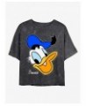 Disney Donald Duck Donald Big Face Mineral Wash Crop Girls T-Shirt $10.98 T-Shirts