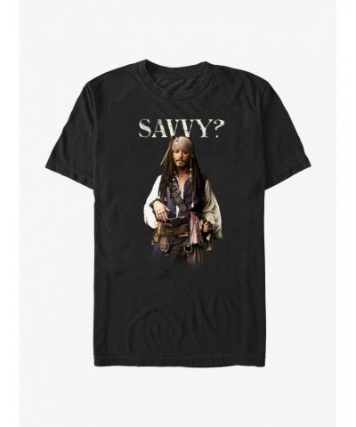 Disney The Pirates of the Caribbean Jack Sparrow Savvy Extra Soft T-Shirt $11.66 T-Shirts