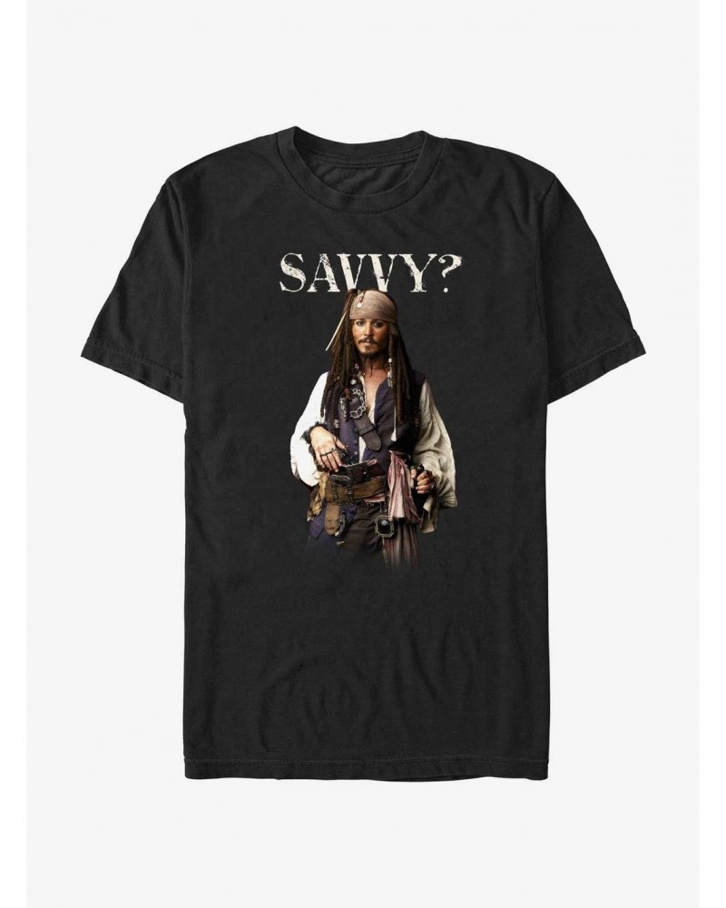 Disney The Pirates of the Caribbean Jack Sparrow Savvy Extra Soft T-Shirt $11.66 T-Shirts