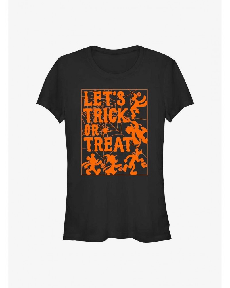 Disney Mickey Mouse Let's Trick or Treat Spiderweb Girls T-Shirt $10.96 T-Shirts