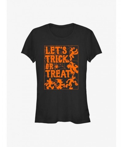 Disney Mickey Mouse Let's Trick or Treat Spiderweb Girls T-Shirt $10.96 T-Shirts