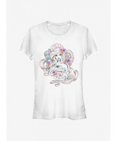 Disney The Little Mermaid Shells Girls T-Shirt $10.21 T-Shirts