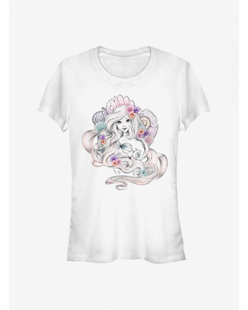 Disney The Little Mermaid Shells Girls T-Shirt $10.21 T-Shirts